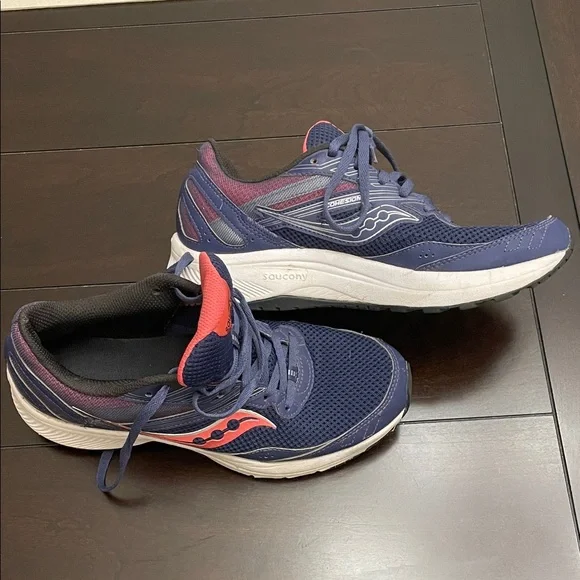 Saucony Cohesion Blue and Pink Athletic Shoes - Picture 3 of 10